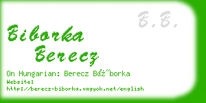 biborka berecz business card